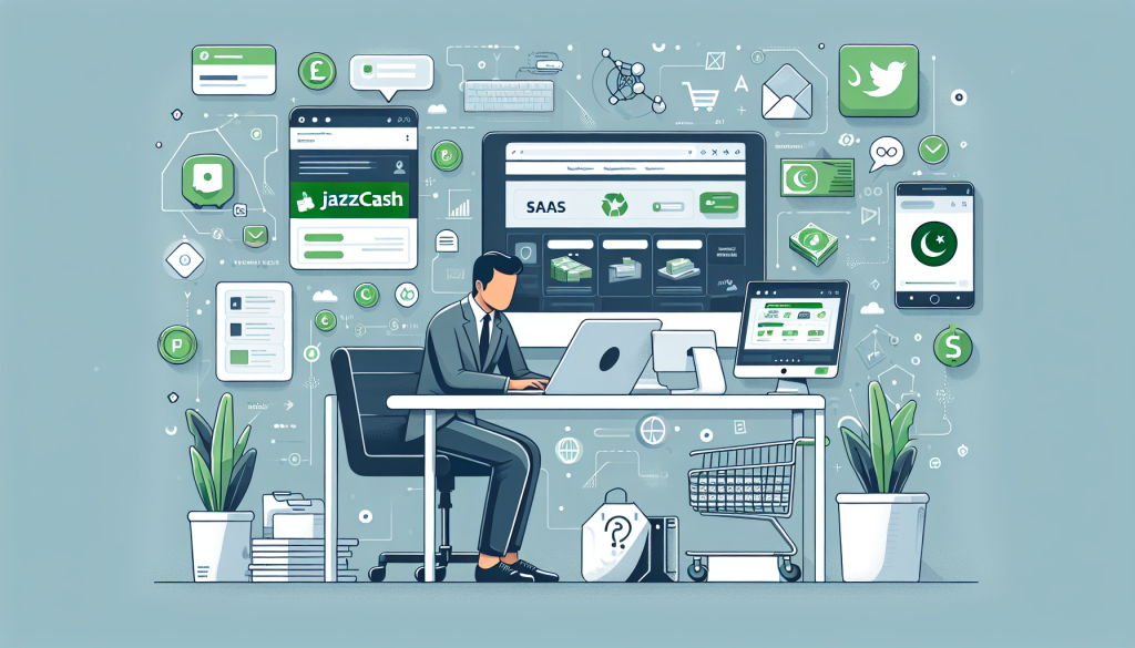 Pakistani entrepreneur setting up Daraz seller store with web hosting, WooCommerce integration, and JazzCash payment gateway