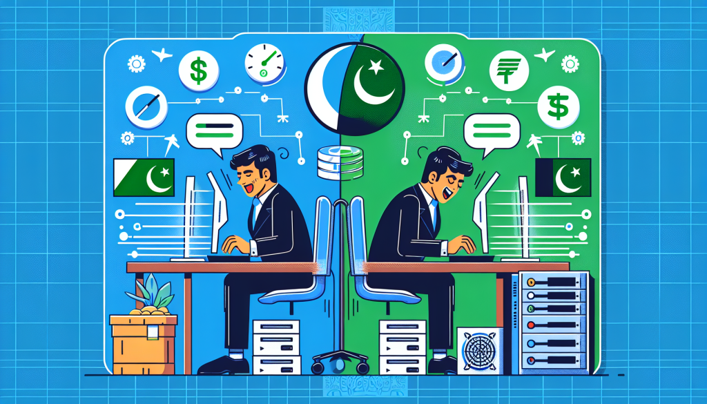 Pakistani businesses comparing international vs local hosting costs and performance for migration decision